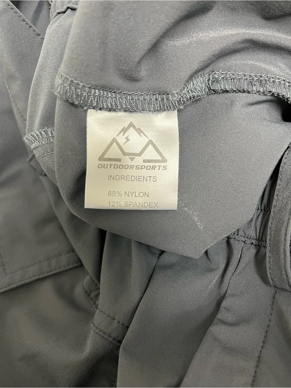 OUTDOOR SPORTS Men's Gray Cargo Pants US 36 Nylon Spandex Pockets Straight Leg - Picture 9 of 10